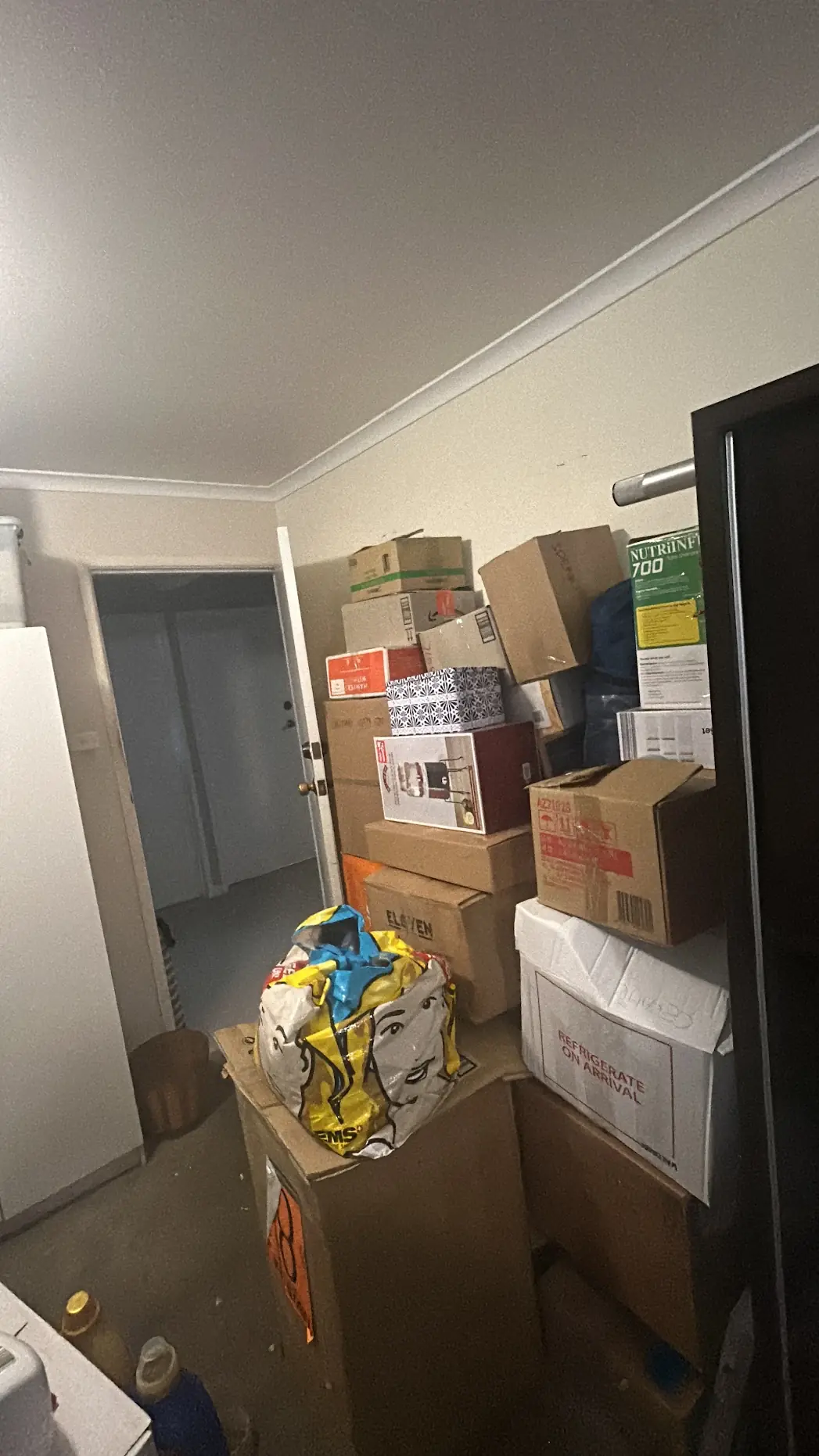 Room full of household items ready for deceased estate clearance