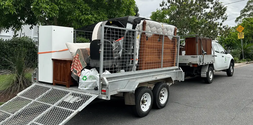 Sorted materials at recycling facility on Gold Coast