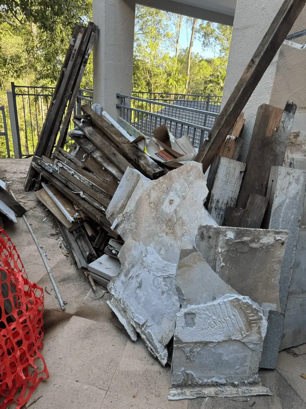Deck demolition and trade preparation work on Gold Coast site